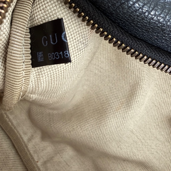 Authentic Gucci Logo Belt Fanny Waist Leather Black Bag Large Unisex - Picture 11 of 11